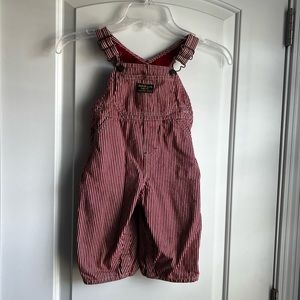 OshKosh B’Gosh striped overalls Size 18 months